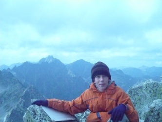 Jakub Kolesr na vrchole Vchodnej Vysokej