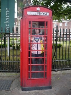 Imprisoned in telephone box in London